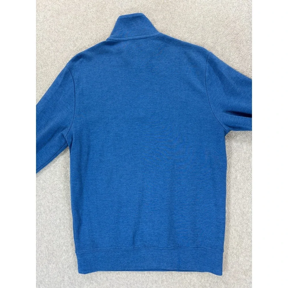Vineyard Vines‎ Classic Whale 1/4 Zip Cotton Blend Sweater (Men's Small) Blue